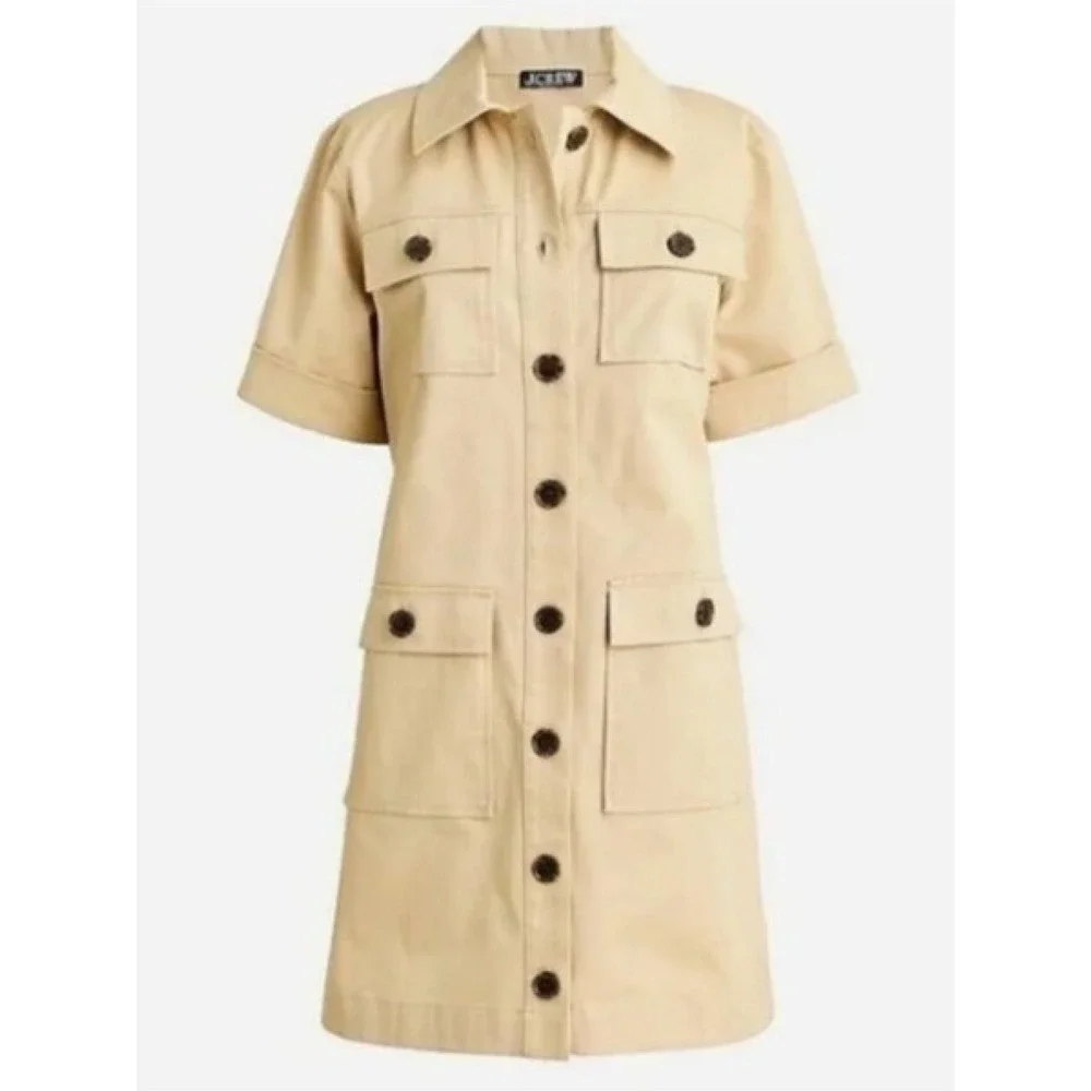 J. Crew Gamine Utility Shirtdress Stretch Twill BY836 Size 20 - Picture 1 of 11